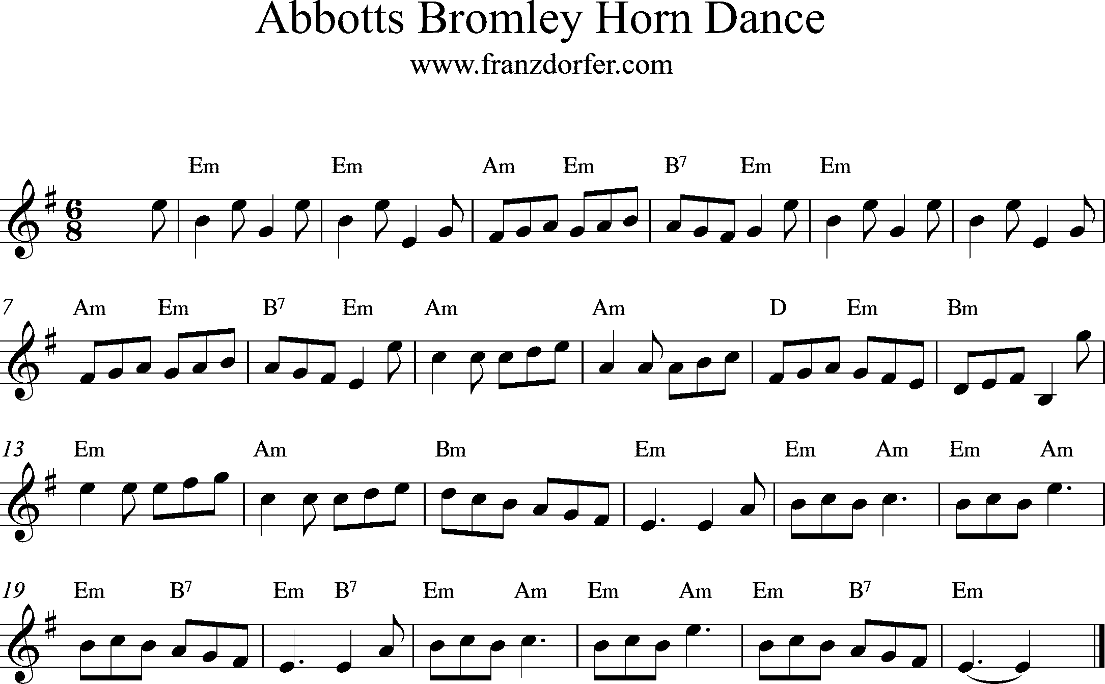 sheetmusic, Abbotts